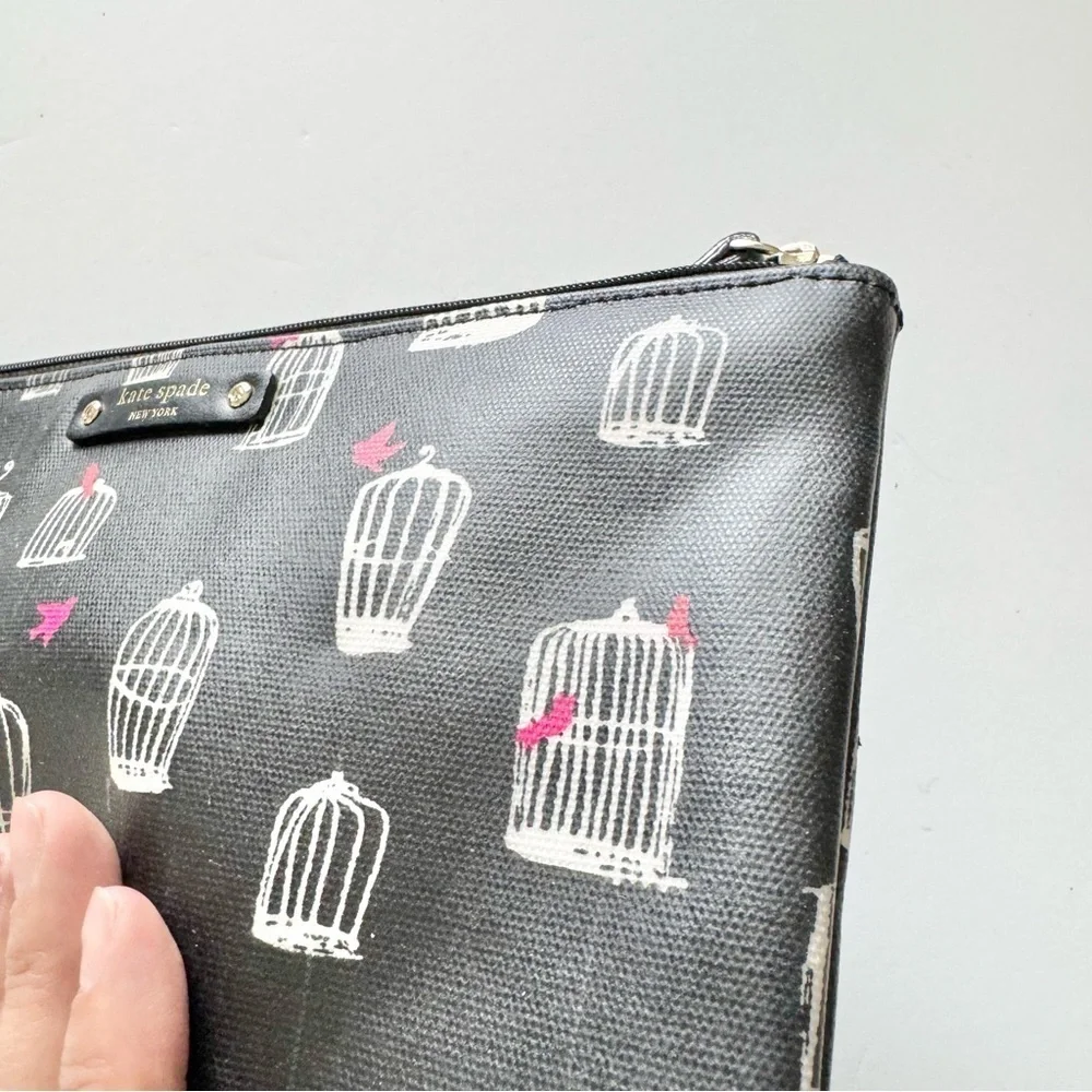 Kate Spade Bird Cage Zipper Pouch Clutch